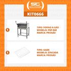 Kit - Forno Assador Refratário Gás Prp-860 + Grade Extra - Pr