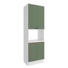 Kit Forno Celeste Kappesberg 100% Mdf 4 Portas Branco/verde 7