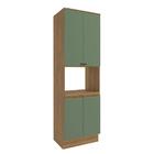 Kit Forno Celeste Kappesberg 100% Mdf 4 Portas Nogueira/verde