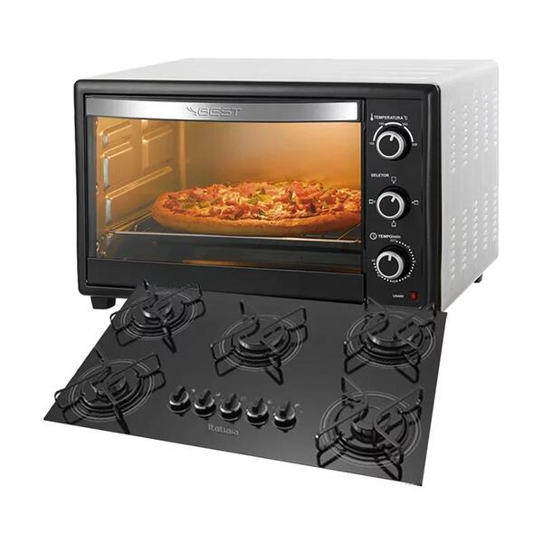 Kit Forno Elétrico 46l E Cooktop 5 Bocas Itatiaia