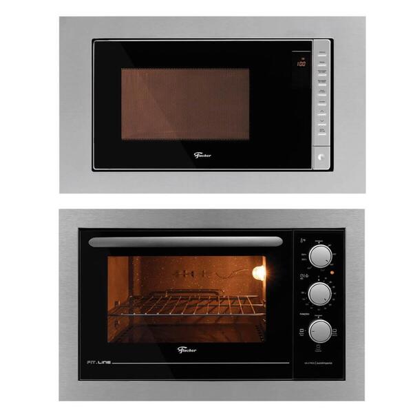 Kit Forno Elétrico 48l + Micro-ondas 25l Fischer Fit Line Emb