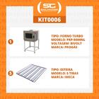 Kit - Forno Turbo Á Gás 5 Esteiras Prp-5000 G2 Bivolt + 5 Est