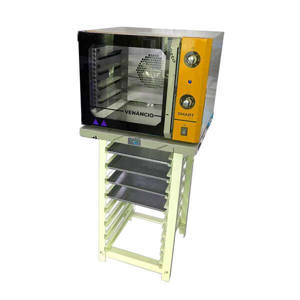 Kit - Forno Turbo Convector Smart Basic. Inox E Amarelo Fcsb4