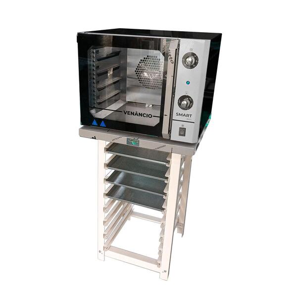 Kit - Forno Turbo Convector Smart Basic. Preto E Inox Fcsb4e