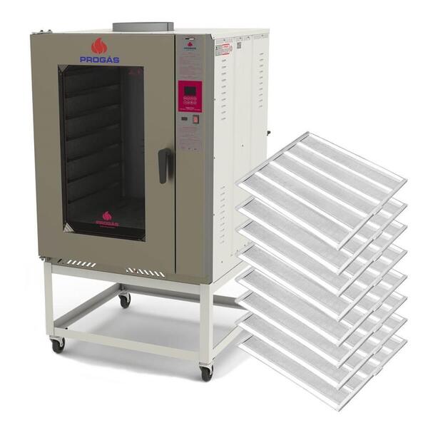 Kit Forno Turbo Progás A Gás Com Vapor Bivolt Prp-8000st G2 P