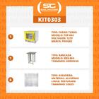 Kit - Forno Turbo Prp-004 127v Amarelo + Bancada Mes-004 + 8