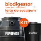 Kit Fossa Séptica Biodigestor 1.500l/dia Fibromar E Leito De