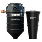 Kit Fossa Séptica Biodigestor 1.500l/dia Fibromar E Leito De