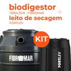Kit Fossa Séptica Biodigestor 1.500l/dia Fibromar E Leito De