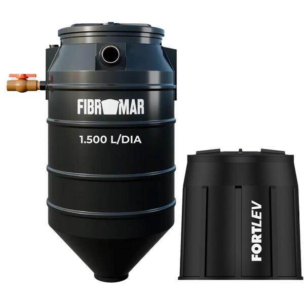 Kit Fossa Séptica Biodigestor 1.500l/dia Fibromar E Leito De