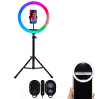 Kit Foto Profissional - Ring Light Rgb + Tripé De 1,5m + Disp