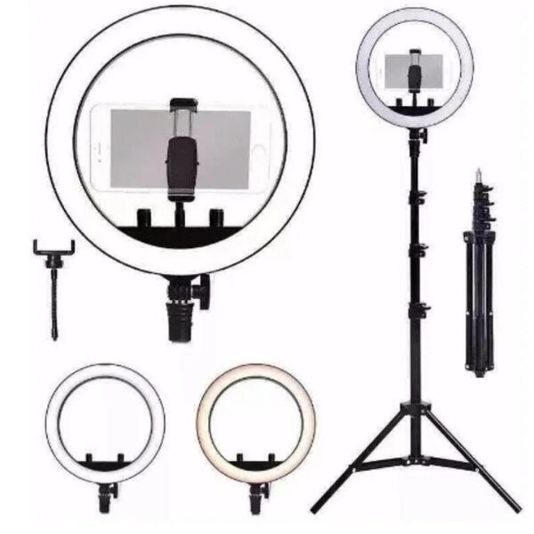 Kit Fotografia Ring Light Com Tripé Completo