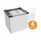 Kit - Freezer Horizontal Tampa De Vidro 144 Litros Nf20 - Met