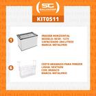 Kit - Freezer Horizontal Tampa De Vidro 284 Litros Nf30 - Met