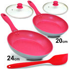 Kit Frigideira 2 Antiaderente Cerâmica Sauté Promoção 20 E 24