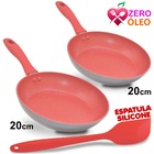 Kit Frigideira Antiaderente Cerâmica 20cm Redsupreme Top!