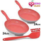 Kit Frigideira Antiaderente Cerâmica 24cm + Espátula Redsupre