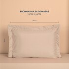 Kit Fronhas Slim Com 3 Abas 50cm X 70cm 2 Peças - Bege - Micr