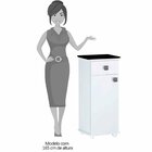 Kit Fruteira 3 Cestos E Balcão Para Bebedouro Branco/preto