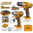 Kit Furadeira 3/8 E Parafusadeira 1/4 Brushless 20v + Maleta