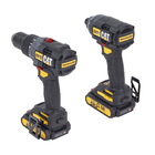 Kit Furadeira e Chave de Impacto a Bateria Caterpillar com Maleta, Carregador, 2 Baterias e Clipe de Cinto 18V DX12K