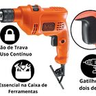 Kit Furadeira Impacto 3/8'' (10mm) Com Maleta + 9 Brocas Blac