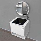 Kit Gabinete 1 Porta Com Cuba Embutir Quadrada + Kit Hidráuli