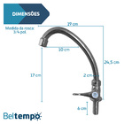 Kit Gabinete 1 Porta Com Cuba Embutir Redonda + Kit Hidráulic