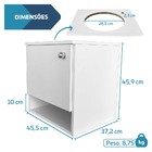 Kit Gabinete 1 Porta Com Cuba Embutir Redonda + Kit Hidráulic