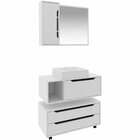 Kit Gabinete Balcão E Espelheira De Banheiro Cuba Karina Bran