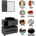 Kit Gabinete Balcão E Espelheira De Banheiro Cuba Karina Márm