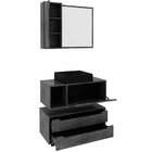 Kit Gabinete Balcão E Espelheira De Banheiro Cuba Karina Márm