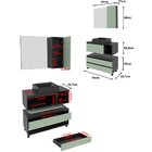 Kit Gabinete Balcão E Espelheira De Banheiro Marina Mármore L