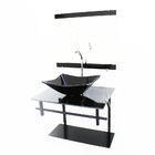 Kit Gabinete Banheiro 60cm Ap Com Cuba Retangular Mármore Pre