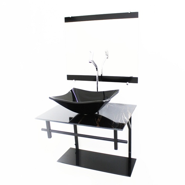 Kit Gabinete Banheiro 60cm Ap Com Cuba Retangular Mármore Pre