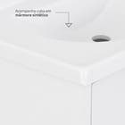 Kit Gabinete para Banheiro com Cuba e Espelho 60cm Madeira MDP e Mrmore Sinttico Branco Basic Darabas Agardi