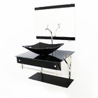 Kit Gabinete Banheiro 60cm Iqx Inox Com Cuba Retangular  Márm