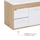 Kit Gabinete para Banheiro com Cuba e Espelho 63cm Madeira MDF Berlin e Branco Procion Cerocha