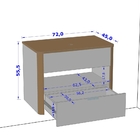Kit Gabinete Banheiro Armário + Cuba 72x56x45 Mais Puxador Em
