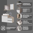 Kit Gabinete Banheiro Completo - Armário + Cuba + Espelheira