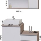 Kit Gabinete Banheiro Completo - Armário + Cuba + Espelheira
