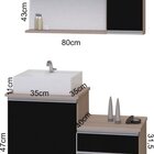 Kit Gabinete Banheiro Completo - Armário + Cuba + Espelheira