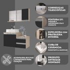 Kit Gabinete Banheiro Completo - Armário + Cuba + Espelheira