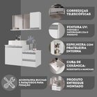 Kit Gabinete Banheiro Completo - Armário + Cuba + Espelheira