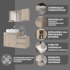 Kit Gabinete Banheiro Completo - Armário + Cuba + Espelheira