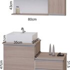 Kit Gabinete Banheiro Completo - Armário + Cuba + Espelheira