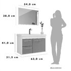 Kit Gabinete Banheiro Em Mdf Com Espelheira Potenza Berlin