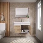 Kit Gabinete Banheiro Em Mdf Com Espelheira Potenza Berlin