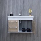 Kit Gabinete Banheiro Em Mdf Com Espelheira Potenza Berlin