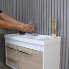 Kit Gabinete Banheiro Em Mdf Com Espelheira Potenza Berlin